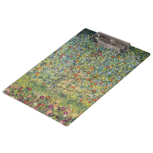 Apple Tree by Gustav Klimt, Art Nouveau Klembord (Gekanteld)