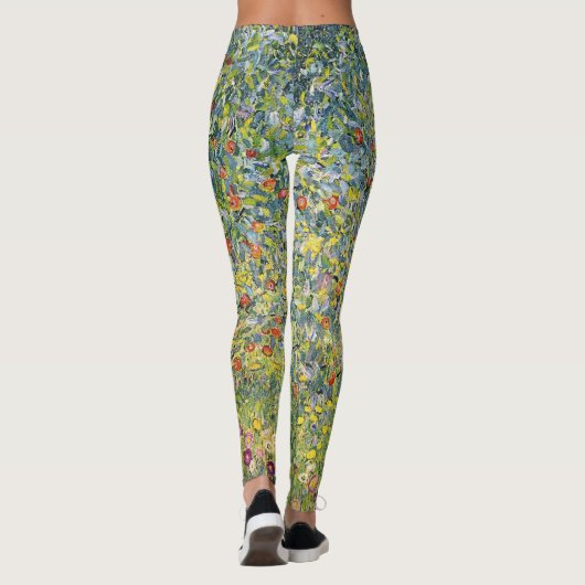 Apple Tree by Gustav Klimt,  Art Nouveau Leggings (Achterkant)