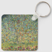 Apple Tree by Gustav Klimt,  Art Nouveau Sleutelhanger (Achterkant)
