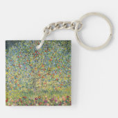 Apple Tree by Gustav Klimt,  Art Nouveau Sleutelhanger (Achterkant)
