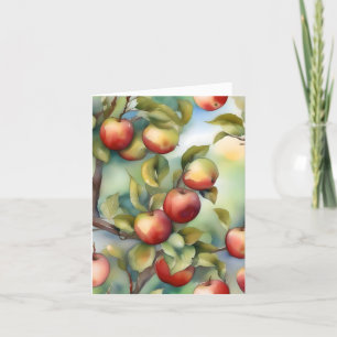 Apple Tree Day F - 6 januari - Waterverf & Pen Feestdagen Kaart