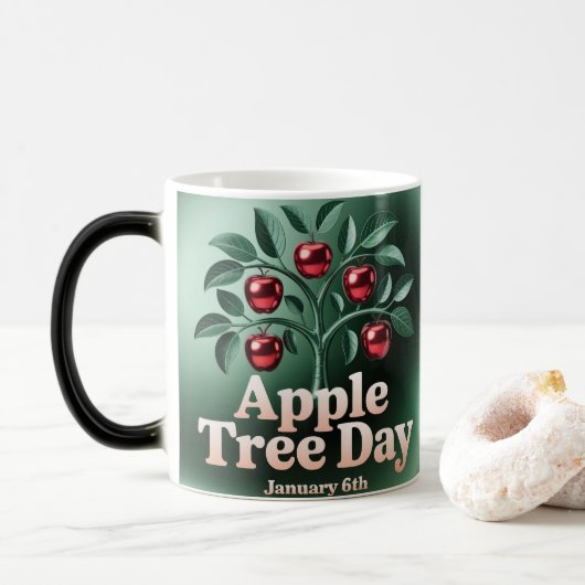 Apple Tree Day Morphing Mug Magische Mok (Met donut)