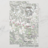 Apple Tree in Bloom Wedding Menu (Voorkant / Achterkant)