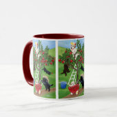 Apple Tree Labradors schilderen Mok (Voorkant links)