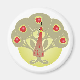 Apple Tree of Face of Peacock Magneet