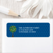 Apple Tree Rosh Hashanah Retouradres Label (Insitu)