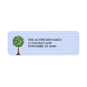 Apple Tree Rosh Hashanah Retouradres Label