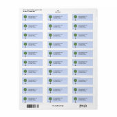 Apple Tree Rosh Hashanah Retouradres Label (Full Sheet)
