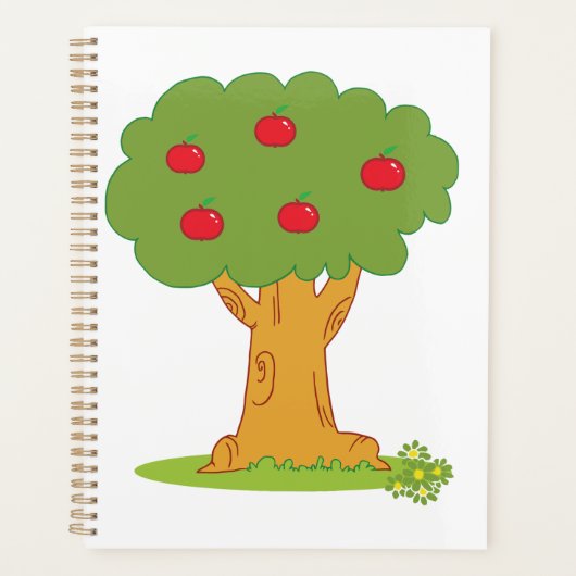 Apple Tree Whimsical Red Apples Planner (Voorkant)