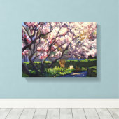 Apple Trees in Bloom Painting Canvas Afdruk (Insitu (Houten vloer))