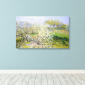 Apple Trees in Bloom (van Claude Monet) Canvas Afdruk (Insitu (Houten vloer))