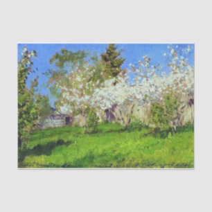 Apple Trees in Blossom door Isaac Levitan Tissuepapier