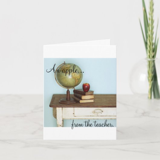 Apple VAN de Leraar Bedankkaart (Voorkant)