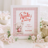 Apple van Eye Gingham Baby shower voorkeursbord Poster