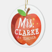 Apple van leraar | Aangepaste naam Keramisch Ornament (Links)