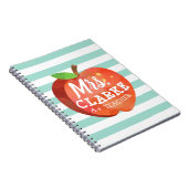 Apple van leraar | Aangepaste naam Notitieboek (Rechterzijde)