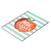 Apple van leraar | Aangepaste naam Notitieboek (Linkerzijde)