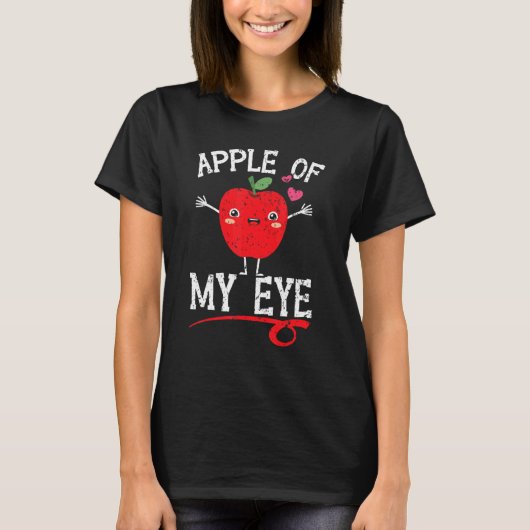 Apple van mijn oogvruchtenappel die schuurt t-shirt (Voorkant)