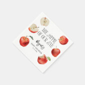 Apple van ons Baby shower van de oogboomgaard Servet (Hoek)