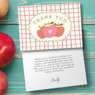 Apple van ons Eye Baby shower Dank u Bedankkaart