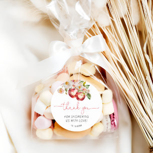Apple van ons Eye Baby shower Dank u Ronde Sticker