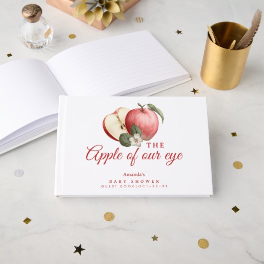 Apple van ons Eye Baby shower gastenboek (Voorkant open)