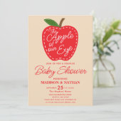 Apple van ons Eye Couples Baby shower Kaart (Staand voorkant)