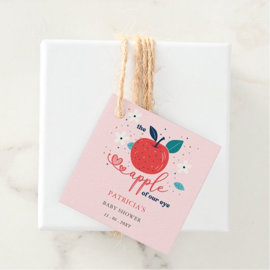 Apple van ons Eye Herfst Girl Baby shower Bedankjes Labels (In situ)