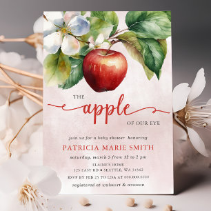 Apple van ons Eye Herfst Girl Baby shower Kaart