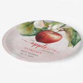 Apple van ons Eye Herfst Girl Baby shower Papieren Bordje (Gekanteld)