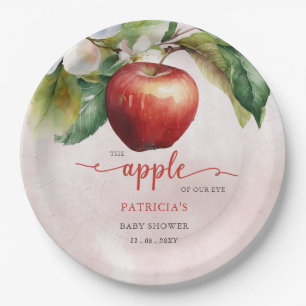 Apple van ons Eye Herfst Girl Baby shower Papieren Bordje