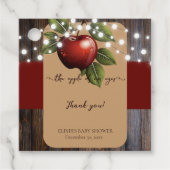 Apple van ons Eye Rustic Herfst Baby shower Bedankjes Labels (Voorkant)