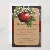 Apple van ons Eye Rustic Herfst Baby shower Kaart (Voorkant)