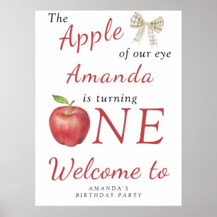 Apple van ons oog 1e verjaardagsfeestje poster