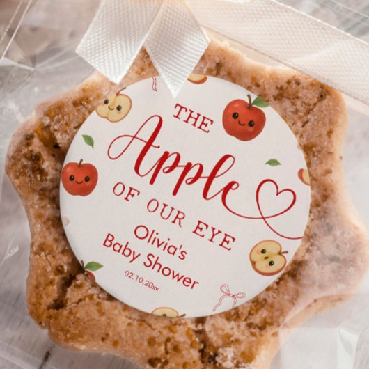 Apple van ons oog Baby shower Ronde Sticker