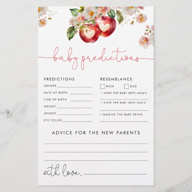 Apple van ons oog voorspellingen en advies spel (Voorkant)