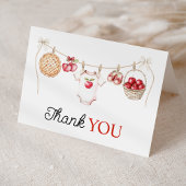 Apple van ons oogboomgaard oogst Baby shower Bedankkaart