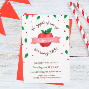 Apple van onze eerste verjaardag kaart