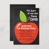 Apple van onze eerste verjaardag kaart (Voorkant / Achterkant)