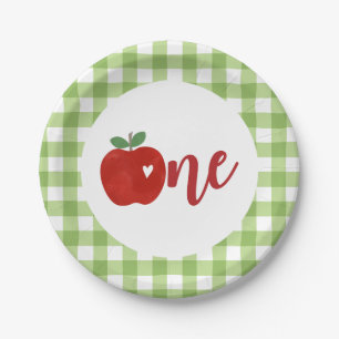 Apple van onze eerste verjaardag papieren bordje