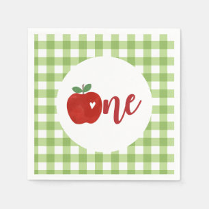 Apple van onze eerste verjaardag servet