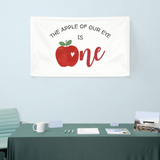 Apple van onze eerste verjaardag spandoek (Beurs)