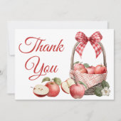 Apple van onze Eye Baby shower Dank u kaart (Voorkant)