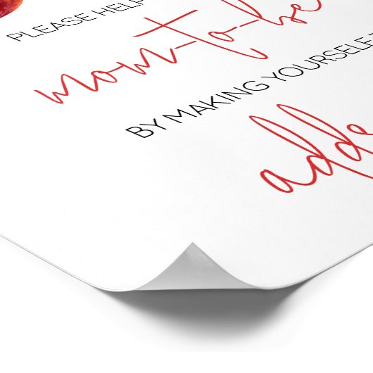 Apple van onze Eye Baby shower Envelope Station Poster (Hoek)