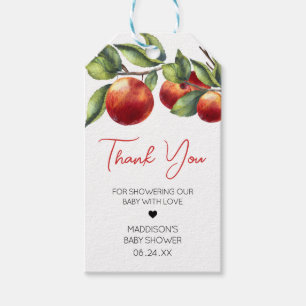 Apple van onze Eye Baby shower Favor Tag Cadeaulabel