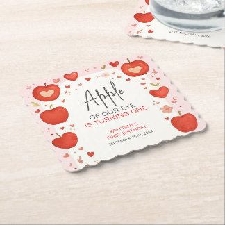 Apple van onze Eye Herfst thema Verjaardag Kartonnen Onderzetters