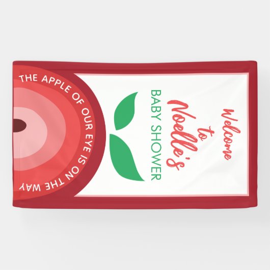 Apple van onze ogen, Apple Rainbow, Baby shower Spandoek (Horizontaal)