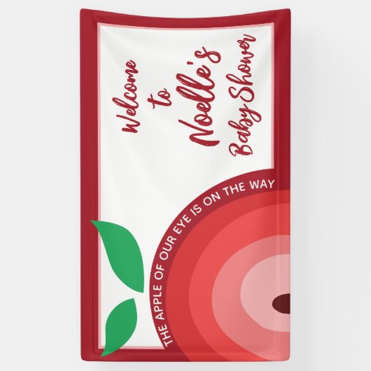 Apple van onze ogen, Apple Rainbow, Baby shower Spandoek (Verticaal)