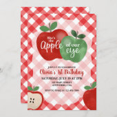 Apple van onze Oog 1e verjaardag Uitnodiging (Voorkant / Achterkant)