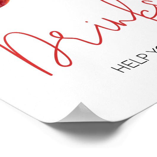 Apple van Onze Oog Baby shower Drinken Poster (Hoek)